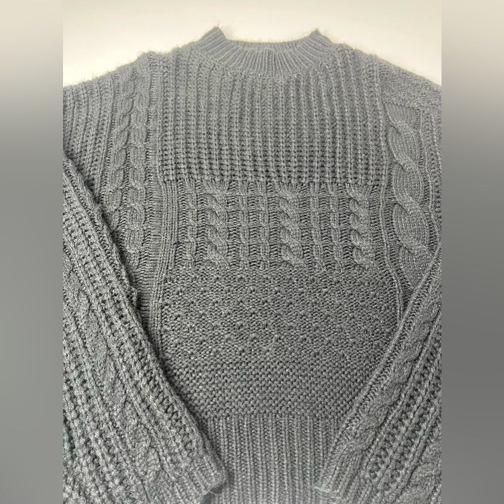 Time and Tru Cable Knit Ballon Sleeve Black Sweater Size  XXL ( 20 ) - Picture 5 of 12